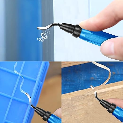 Metal Deburring Tool, Burr Remover Hand Tool for for Metal, Resin, Plastics, 3D Printing Burr Removal Tool TS/XBD-03 (Blue)