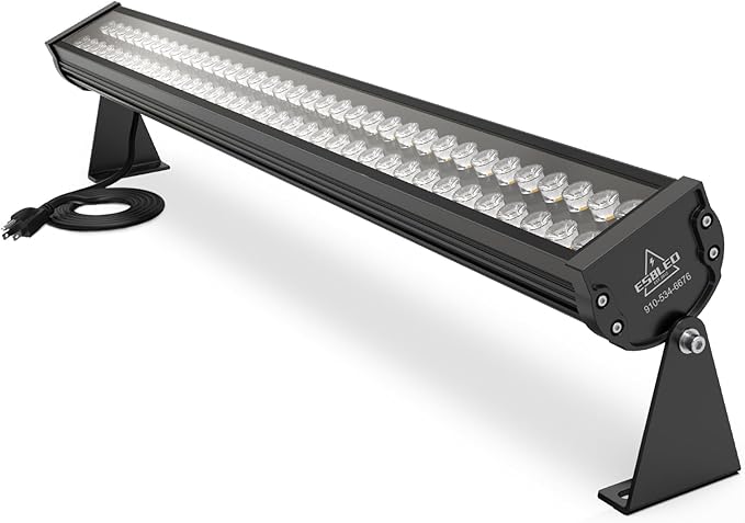 72W LED Bar Light, 5700K Crystal Bright White, 100-277VAC, Adjustable Lighting Directions, Waterproof LED Wall Washer Light Bar for Batting Cages, Commercial Advertising Billboards, Car Washing