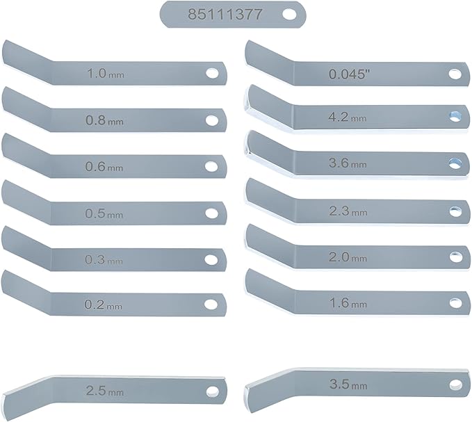 Feeler Gauge Jake Brake Tool Set 88880053 88880052 85111377 Suitable for Volve Mack MP7 MP8 MP10 D12 D13 D16 Engines, Intake and Exhaust Valve Adjustment Kit (14 PCs)