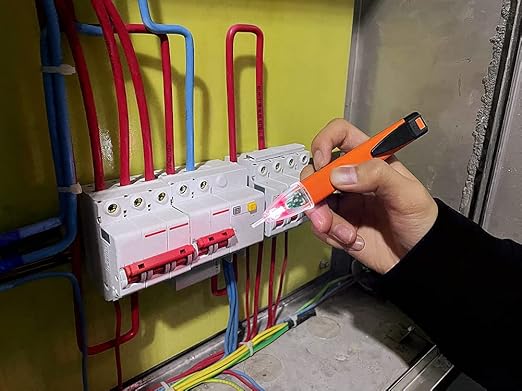 Non-Contact Voltage Tester Tools,LED Flashlight,Buzzer Alarm,AC Voltage Detector Pen,Test Range 60V - 1000V for Live/Null Wire Judgment
