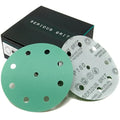 5-Inch 9-Hole 180 Grit Sanding Discs - Heavy-Duty Hook & Loop Film Discs - Sandpaper for Random Orbital Sanders - 50 Pack Box