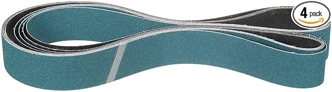 3 x 79 Inch Sanding Belt, 4 Pcs 80 Grit Zirconia Knife Sharpener Belts Work Sharpening for Belt Sander Knife Carving Tool Metal Working