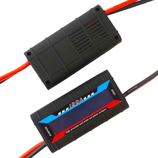 2Pcs 150A RC Watt Meter, DC 0-60V High Precision Power Analyzer, Volt Amp Watt Checker with Digital LCD Screen for Voltage/Current/Power/Charge/Energy Measurement