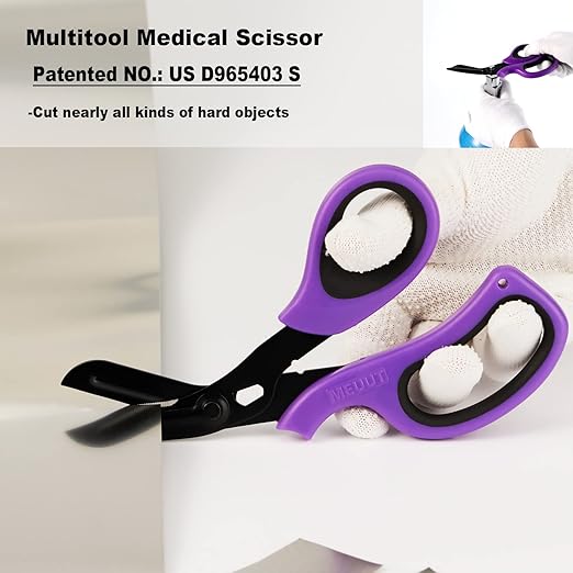 MEUUT First Aid Kits with Stethoscope Case Trauma Shears Bandage Scissors - Medical Supplies with 8 inch Heavy Duty Medical Scissors for EMT Workers Nurses