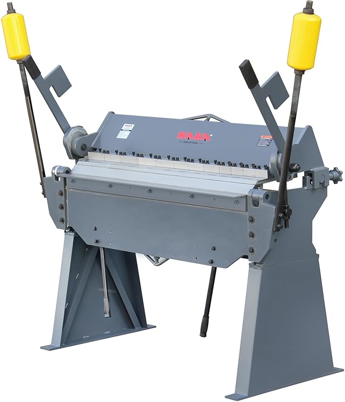 KAKA INDUSTRIAL Box and Pan Brake, 49-Inch Sheet Metal Brake, Industrial-Grade Sheet Metal Bender Machine,12-Gauge Mild Steel Capacity Pan and Box Brake, 0-135 Degree Adjustable W-4812