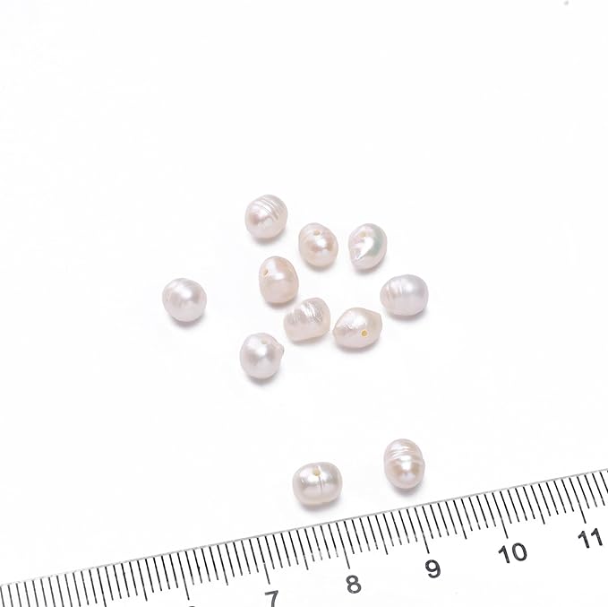 Natural Pearl Beads Potato 5-6mm White Freshwater Cultured Loose Gemstone Beads for DIY Jewelry Making 13.8''/Strand HQ