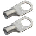 SELTERM 2pcs 6 AWG 3/8" Stud Tinned Copper Wire Lugs, Battery Lugs, Ring Terminals, Battery Cable Ends, 6 Gauge Ring Terminal Connectors, UL Marine Grade Electrical Battery Terminal Connectors