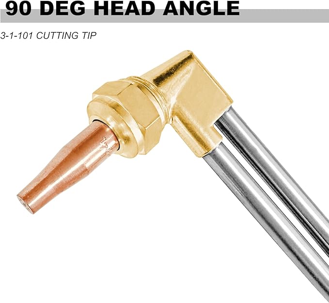V-Type Medium Duty Oxyacetylene Cutting Torch - Compatible with CA1350 Cutting Attachment, 100FC Torch Handle, 3-101 Cutting Nozzle