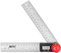 Digital Angle Finder Protractor, Angle Finder Ruler,Stainless steel 7inch 200mm 7inch/200mm, Angle Measuring Tool for Woodworking,Carpenter,Construction,DIY Measurement (Stainless Steel)