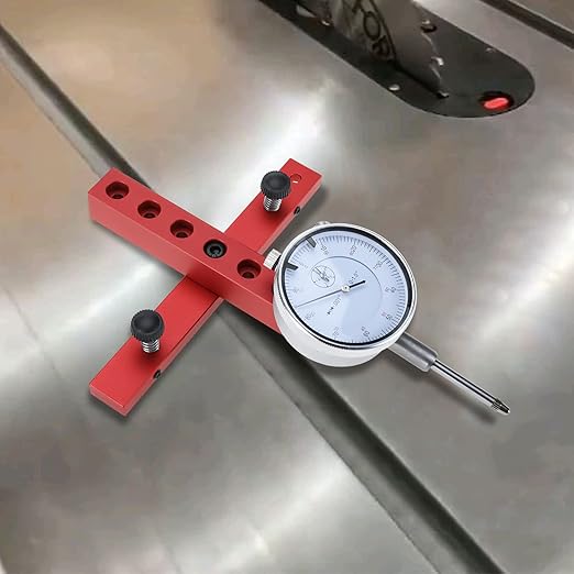 NORJIN Table Saw Dial Indicator Gauge, Table Saw Gauge for Aligning and Calibrating Work Shop Machinery, 0.01in Resolution
