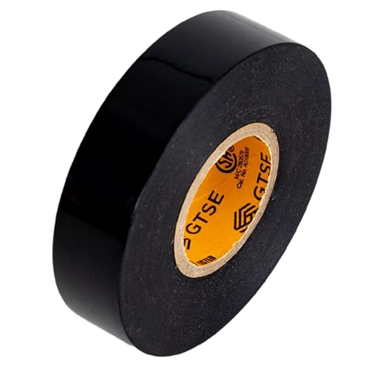 GTSE Black PVC Electrical Insulation Vinyl Tape - ¾ in x 66ft - Triple Pack - 3 Rolls of Premium Tape