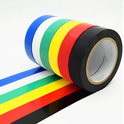 QILIMA Electrical Tape Colors 10 Pack 3/4-Inch by 60 Feet,Lead-Free Flame Retardant Electrical Tape, Adhesive for General Home Vehicle Auto Car Power Circuit Wiring Multicolor(130mic)