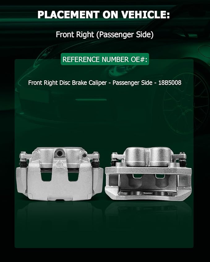 SCITOO Front Right Brake Caliper With Bracket 18B5008 Compatible For Dodge Dakota 2005-2008 For Dodge Ram 1500 2006-2008 For Mitsubishi Raider 2006-2009