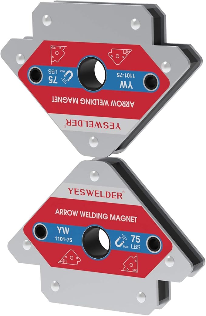 YESWELDER 75 LB Welding Magnet 2 Pieces of Magnetic Welding Holder 75 LBS Holding Power Welding Accessories