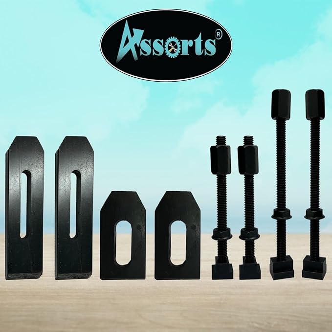 Assorts 24 Pcs Clamp Kit Set M6 6 mm For Rotary Tables, Milling Tables, Face Plates & Vertical Slide