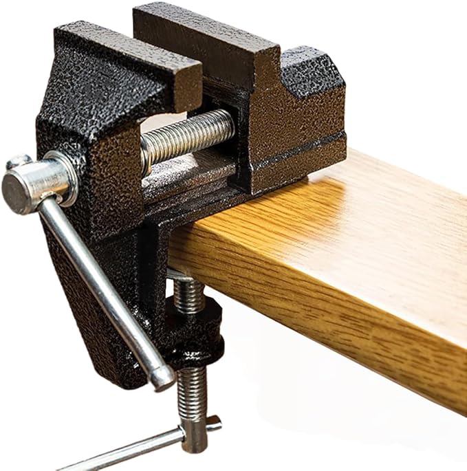Mini Table Clamp Small Bench Vice New upgraded cast iron manufacturing Jewelers Hobby Clamps Craft Repair Tool Portable Work Bench Vise (mini) (BLACK, MINI 2 INCH)