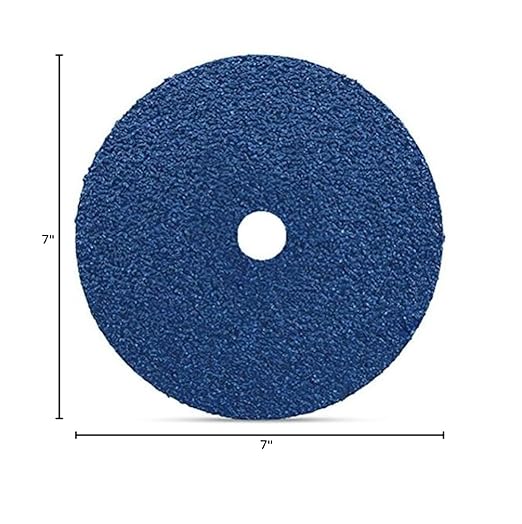 BHA Zirconia Resin Fiber Grinding and Sanding Discs, 7” x 7/8”, 60 Grit - 25 Pack