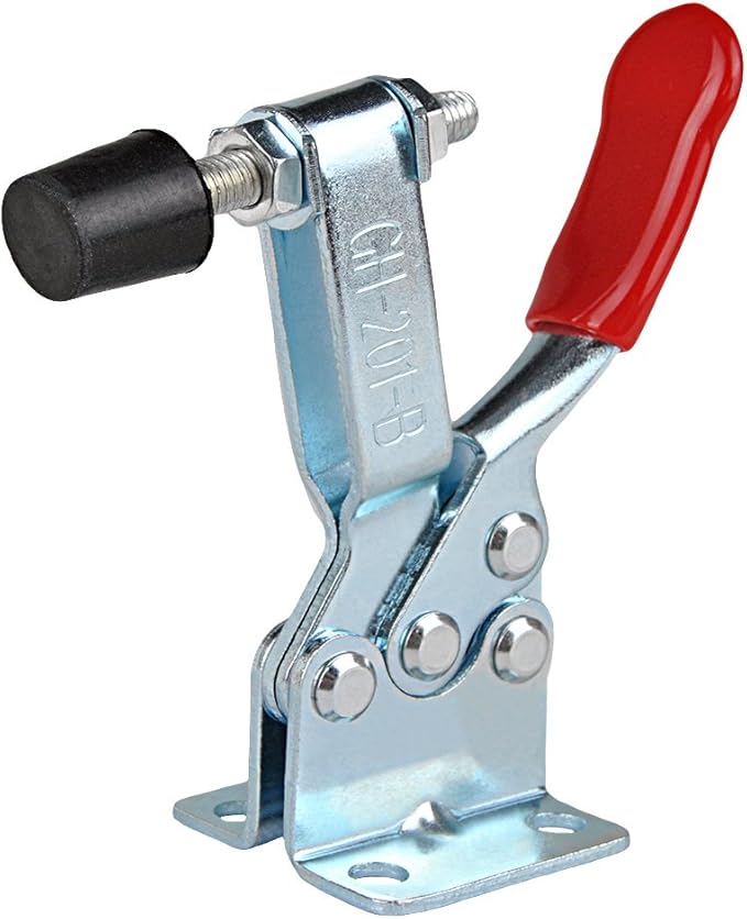 E-TING 2pcs Hand Tool 201B Toggle Clamp 198Lbs Antislip Red Horizontal Clamp 201-B Quick Release Tool