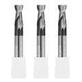 3PCS 1/8" Micrograin Carbide Square End Mill Set 2 Flute HRC 55 AlTiN Coating End Milling Bits for Milling Alloy Steels, Hardened Steel, CNC Router Bits