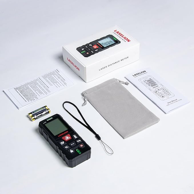 LT70 Laser Distance Meter – 70m (229ft) Range, High Accuracy, Multiple Measurement Modes, Built-in Level Bubble, Handle Laser Distance Measurement Tool，Mute Function (229ft)
