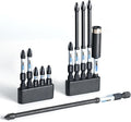 toolant Anti Slip Phillips Screwdriver Bits, #2 Magnetic Non Slip Impact Screwdriver Bits with CNC Machined Tips,11pcs Insert S2 Steel PH2 Driver Dit Set with Magnetic Bit Holder for Power Drill