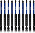 10 Pack Phillips Impact Driver Bits, #3 Phillips Head Magnetic Screwdriver Bits Set, 3.5Inch S2 Alloy Steel Impact Bits, 1/4" Hex Shank Screwdriver Drill Bit, CNC Machined ph3 Impact Drill Bits