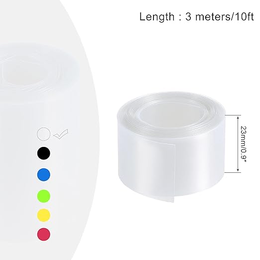 MECCANIXITY Battery Wrap PVC Heat Shrink Tubing 14mm Dia 23mm Flat 10 Feet(3meters) Clear Good Insulation for Battery Pack