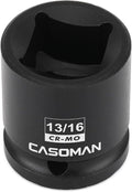 CASOMAN 1/2" Drive 4-Point Square Socket-13/16", Budd Wheel Impact Socket, CR-MO
