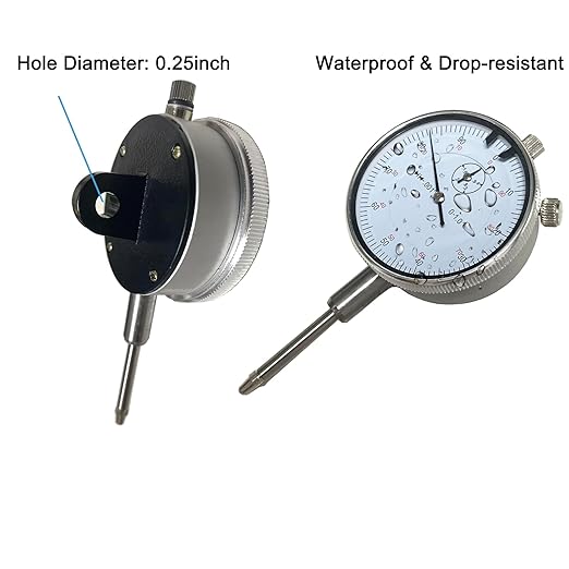 Disc Brake and Rotor/Ball Joint Gage Set, MFQNENLK 0-1"/0.001" Indicator with 360 Deg Flexible Arm & 7 in Locking Pliers, 0.001'' Precision Automotive Dial Indicator Brake Runout Gauge Measuring Tool