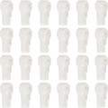 PATIKIL 4 mm Stop Peg Lock, 25 Pcs Pegboard Hooks Anti Sweep Theft Hook Locks Plastic Pegs for Mobile Accessories Shop Clothes Retail Security Display, White