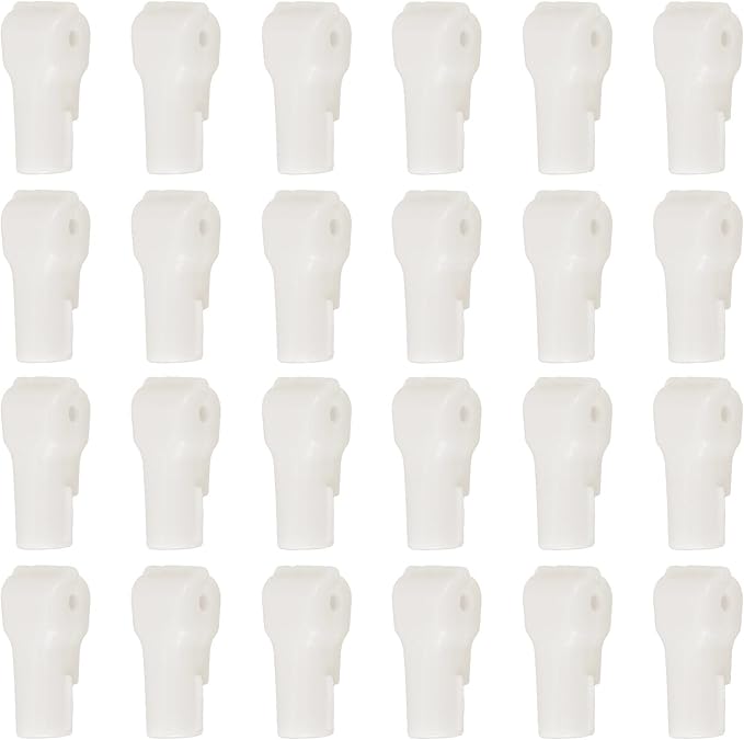 PATIKIL 4 mm Stop Peg Lock, 25 Pcs Pegboard Hooks Anti Sweep Theft Hook Locks Plastic Pegs for Mobile Accessories Shop Clothes Retail Security Display, White