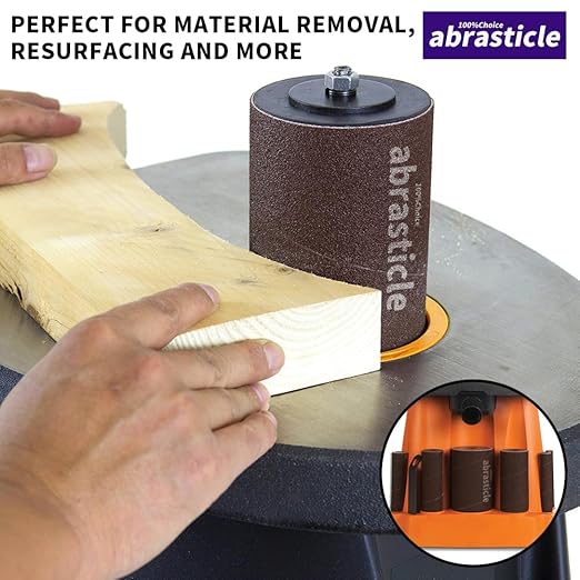 18 Pack Spindle Sander Sleeves, Sanding Sleeves for Oscillating Sander, 80 Grit Sandpaper, 4-1/2" Length, Each 3 of 1/2",3/4",1",1-1/2", 2", 3" Diameter
