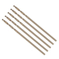 Drill Bit, #57 Cutting Diameter, 4341 HSS Gold Finish 118° Cutting Angle Number Jobber Bits - (Applications: for Drilling Soft Metal Plastic Wood), 5-Pieces