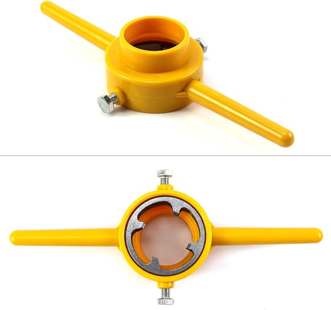 QWORK NPT Die Set, 6Pcs PVC Thread Maker Tool,Pipe Round Die Set, Pipe Threader Plumbing Tool, Three Maker Size: 1/2", 3/4", 1"