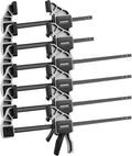 Bar Clamps for Woodworking,6-Pack Wood Clamps 12”(4)&6”(2) Light Duty One-Handed Quick Grip/Spreader Woodworking Clamp 150LBS Load Limit with Quick Change Button