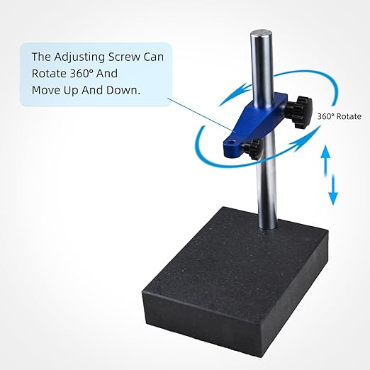 Marble Dial Test Stand,Digital Dial Indicator Pressure Gauge Base,Marble Base for Dial Indicator（12.7lb）