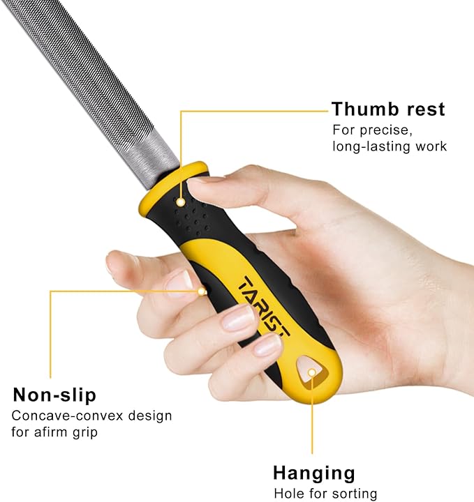 8 inch Half Round Metal File, Professional Carbon Steel file, Tool Sharpener for Professionals and DIY