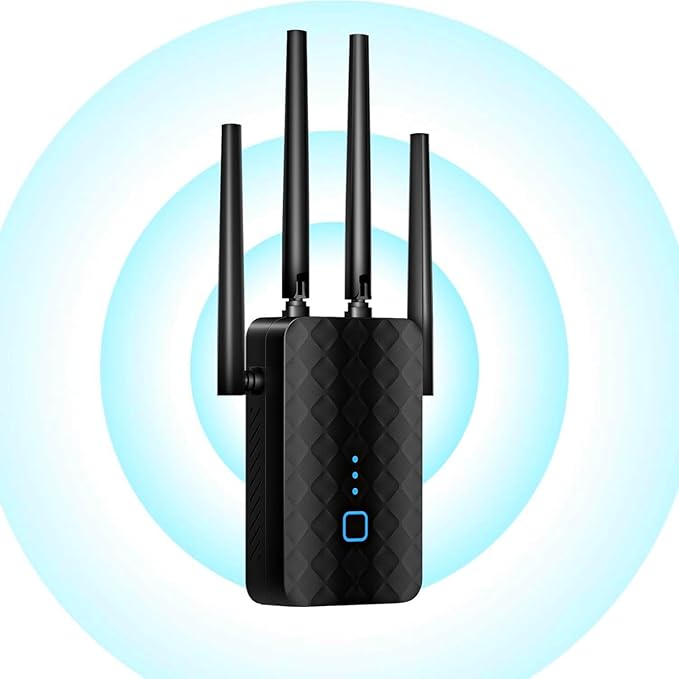 2025 WiFi Extender, 1200MGbps Dual Band WiFi Signal Booster,2.4G&5G High Speed Internet Amplifier, Up to 13800 Sq Ft Coverage, WiFi Booster Dual Compatible with All Routers (1200M)