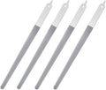 Diamond Deb Nail File 4 Pack Double Sided Fingernail Files for Natural Nails, Stainless Steel Toenail File with Sharp Pointed Tip, Professional Fine Grit Finger Nail Files for Women Men Girls (6in)