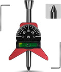 Upgraded Pipe Center Finder Tungsten Punch,Portable Pipefitter Tools with Ultra-High Hardness Punch,2.75" Y-Shape W/Adjustable Dial Bubble Protractor Measure Pipe Diameter From 1.5" To 6" Diameter