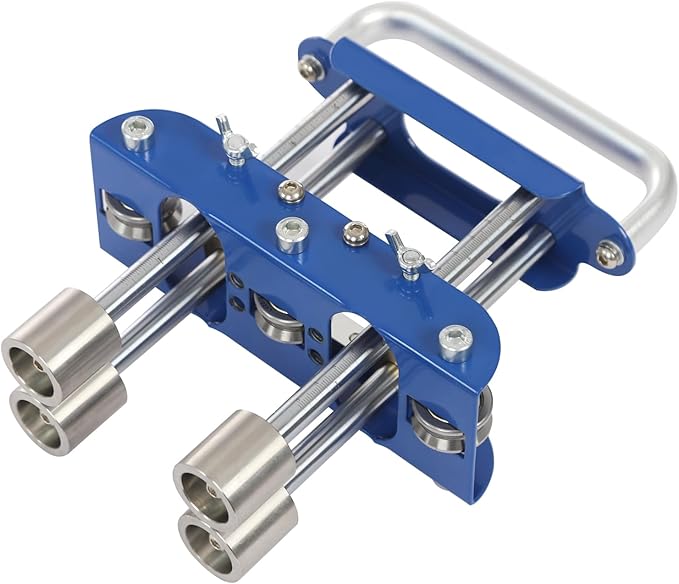 Roller Bender, 0-90°Bending Angle Metal Bending Tool, Steel Aluminum Copper Plate Metal Roller Bending Tool for Various Metal Roofing (Blue)