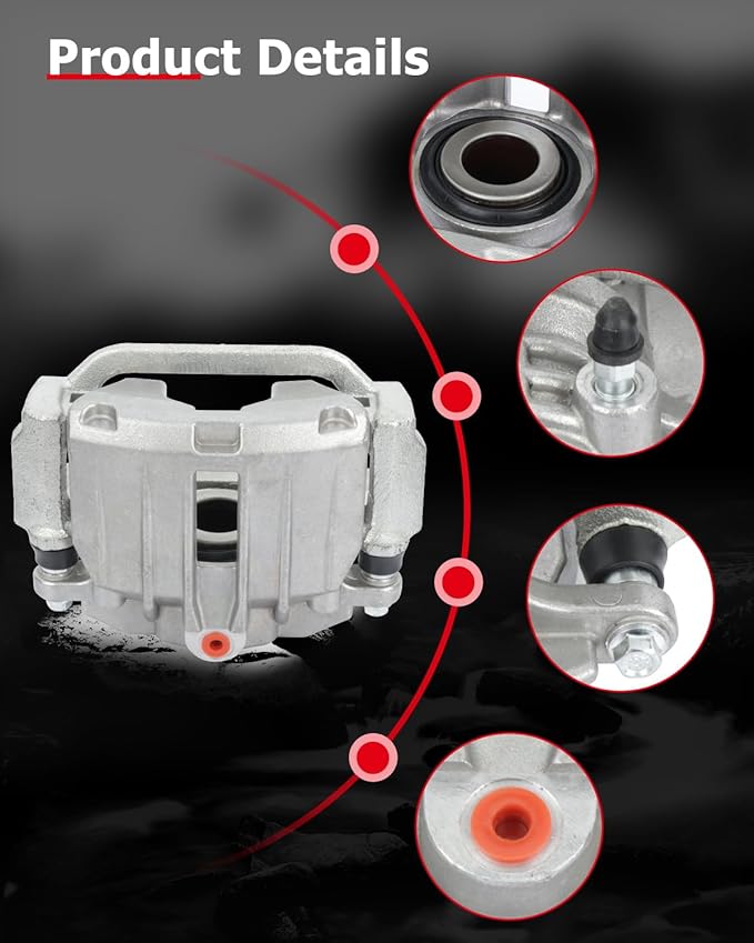 cciyu 18-B4726 Rear Left Brake Caliper Assembly w/Bracket For Cadillac 2000-2002,For Chevy 1999-2005,For GMC 1999-2005