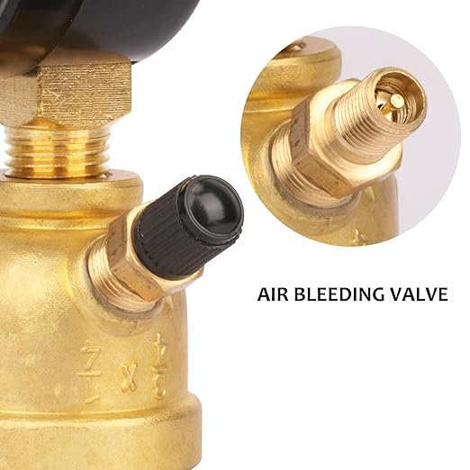 MEASUREMAN 2" Forged Brass Gas Pressure Test Gauge Assembly, 3/4" FNPT Connection, 0-15psi, +/-3-2-3% Accuracy
