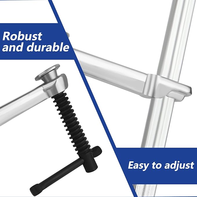 CertBuy 2 Pack F Clamps 12 Inch Bar Clamp Adjustable Steel Bar Clamps Heavy Duty for Woodworking Welding Metalworking Silver