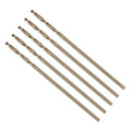 Drill Bit, #59 Cutting Diameter, 4341 HSS Gold Finish 118° Cutting Angle Number Jobber Bits - (Applications: for Drilling Soft Metal Plastic Wood), 5-Pieces