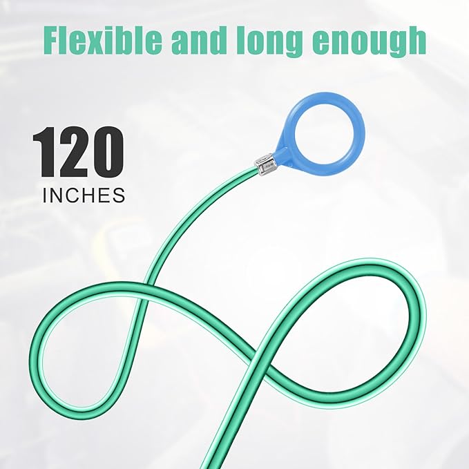 Auto Sunroof Drain Cleaning Tool, 118in Long Pipe Cleaners with Tube Cleaning Brush Syringe Hose Syringe Soft Drain Brush Pipe for Car Sunroof Trunk Wiper Hole