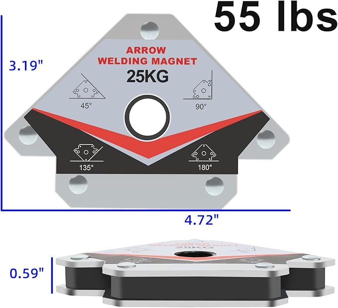 GUTIMORE Welding Magnets 25LB&55LB 6Pcs Welding Magnet Set, Magnetic Welding Holder, Holding Power Welding Accessories
