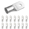 SELTERM 15pcs 2/0 AWG 1/4" Stud UL Marine Grade Battery Terminal Connectors Tinned Copper Battery Cable Lugs 00 Gauge Wire Connectors Electrical Battery Cable Ends Ring Terminals Tinned Copper Lugs