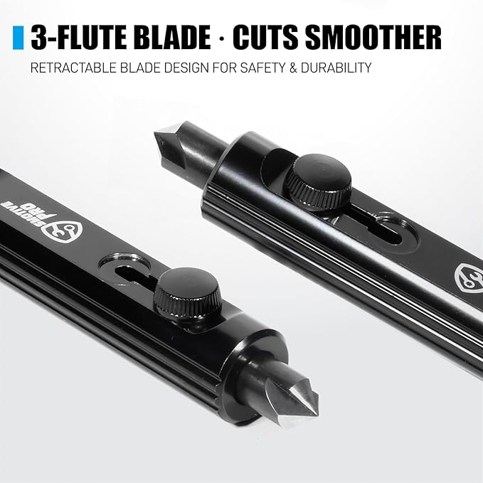 Dual-End Rimming & Deburring Tool, Internal & External Pipe Deburring Tool for 3/16" to 1/2" Tubing, Achieve Optimal Tubing Flaring for Brake/Copper/Hydraulic Lines
