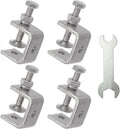 Stainless Steel C Clamps, Mini Tiger Clamp Set for Mounting, Heavy Duty Metal U Clamps, Small Desk G-Clamp with 1.18 Inch Stable Wide Jaw Opening for Metal Working Woodworking Welding Building (6pcs)